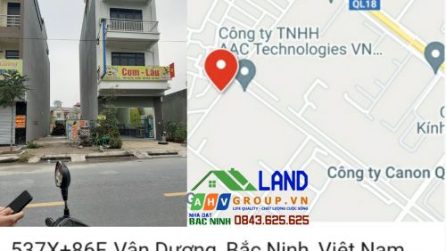 Chính chủ cần bán gấp lô đất trung tâm Chu Mẫu 1, Vân Dương, TP Bắc Ninh.   Diện tích 92.5m2. Mt 5m.