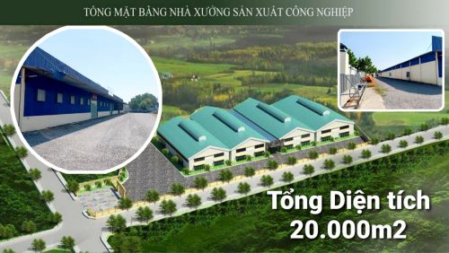 NHƯỢNG (CHO THUÊ) NHÀ XƯỞNG 20.000m2 (cả hoặc 2.500m2) TẠI TP. THÁI NGUYÊN